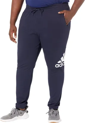 adidas Single Jersey Essentials Tapered Badge Track Pants In Ink