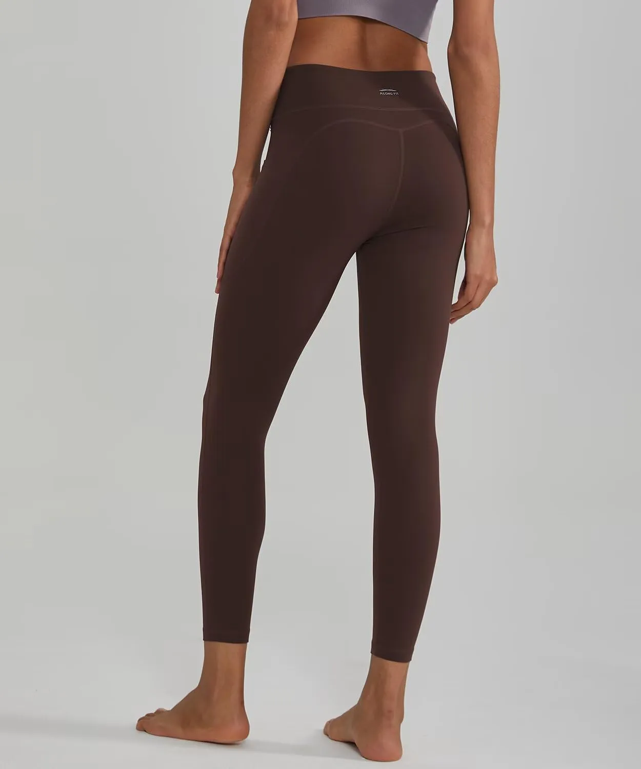 ALONG FIT High Waisted Leggings with Pockets, Tummy Control Workout Leggings for Women 25’’ Soft Yoga Pants Gym Sport Lounge