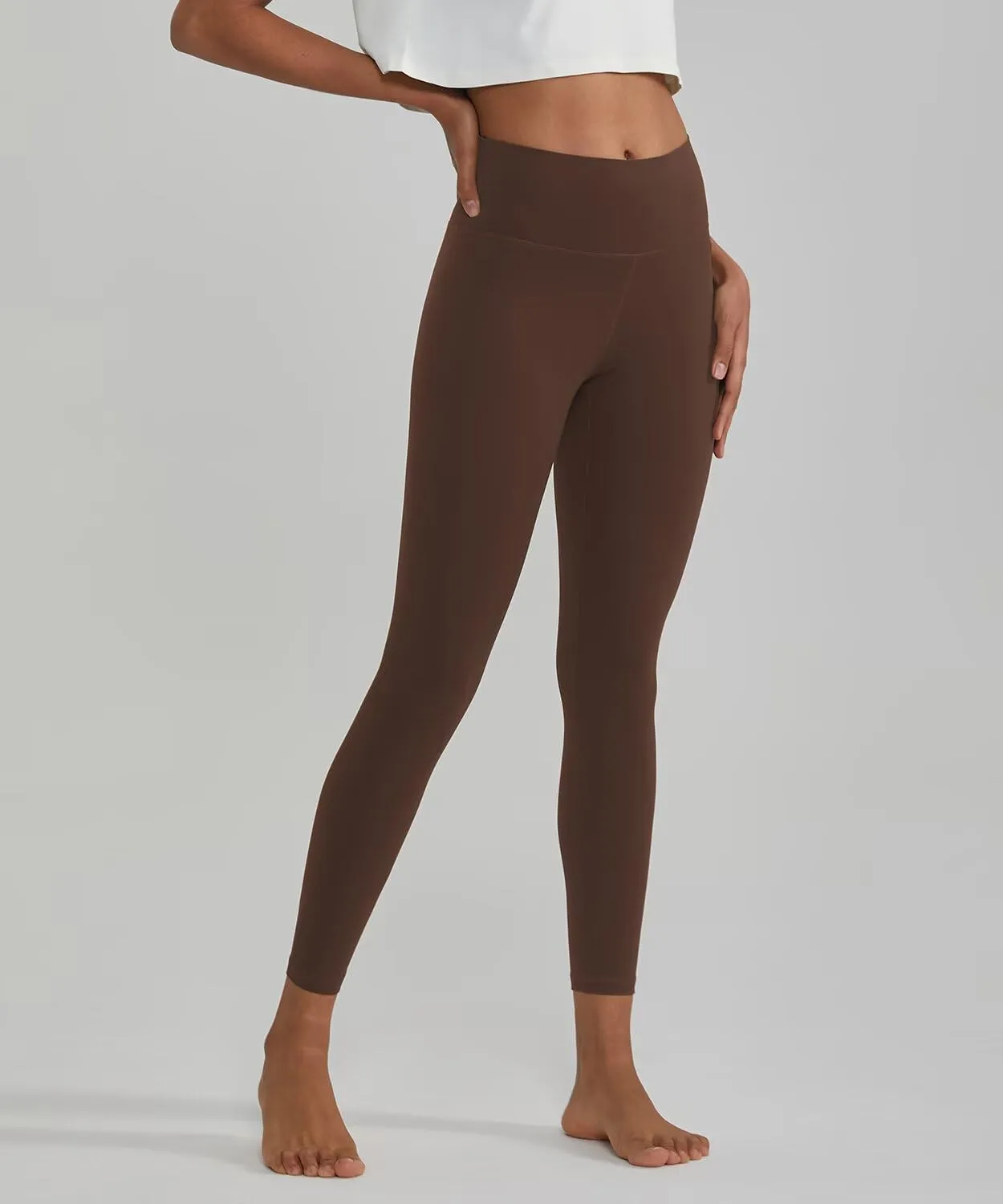 ALONG FIT High Waisted Leggings with Pockets, Tummy Control Workout Leggings for Women 25’’ Soft Yoga Pants Gym Sport Lounge