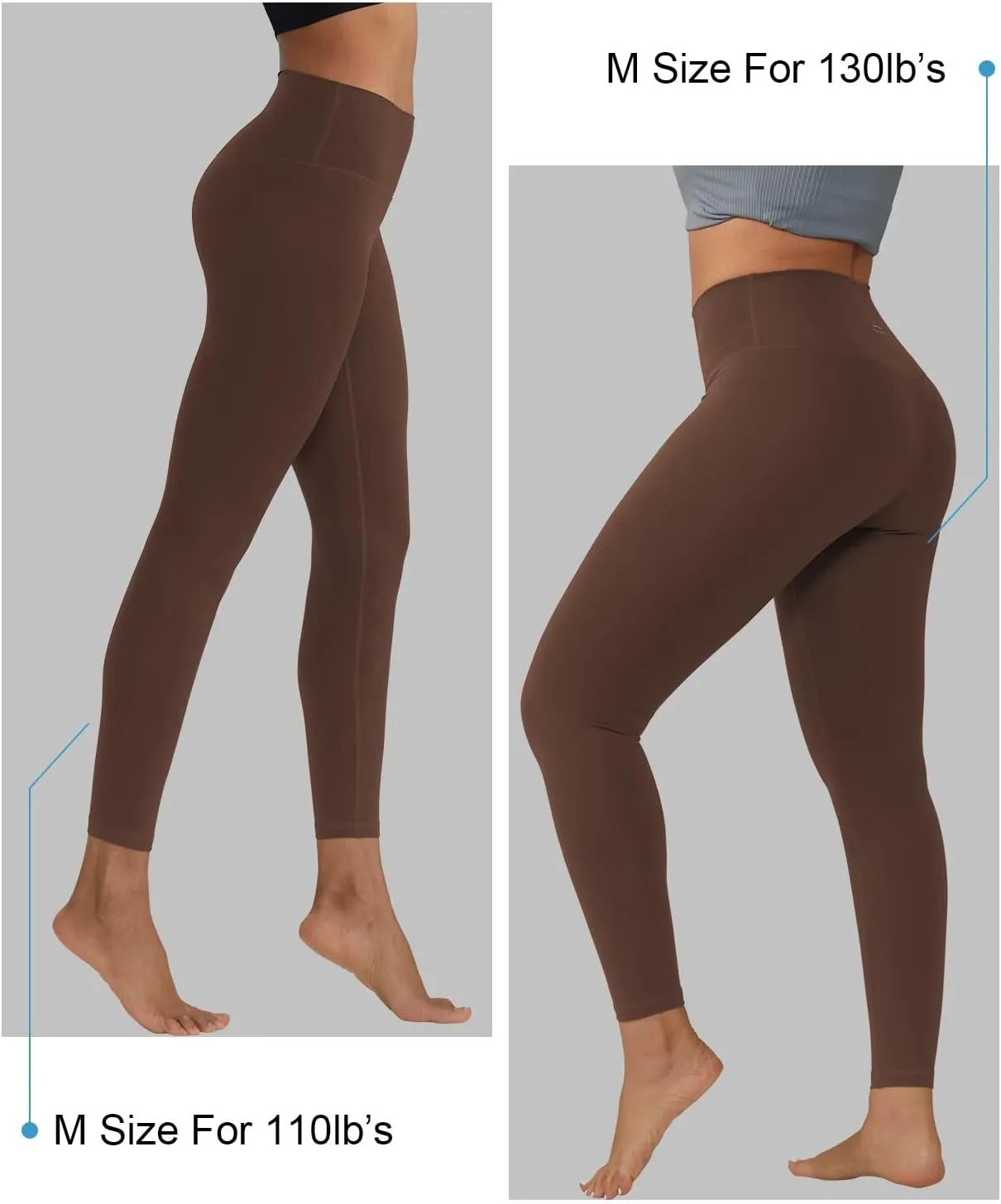 ALONG FIT High Waisted Leggings with Pockets, Tummy Control Workout Leggings for Women 25’’ Soft Yoga Pants Gym Sport Lounge
