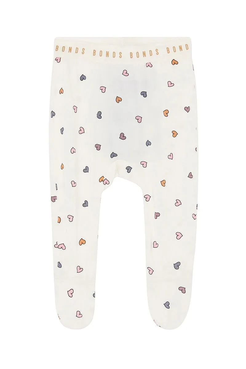 Bonds Newbies Foot Legging - Whispering Heart Marscapone