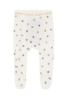 Bonds Newbies Foot Legging - Whispering Heart Marscapone