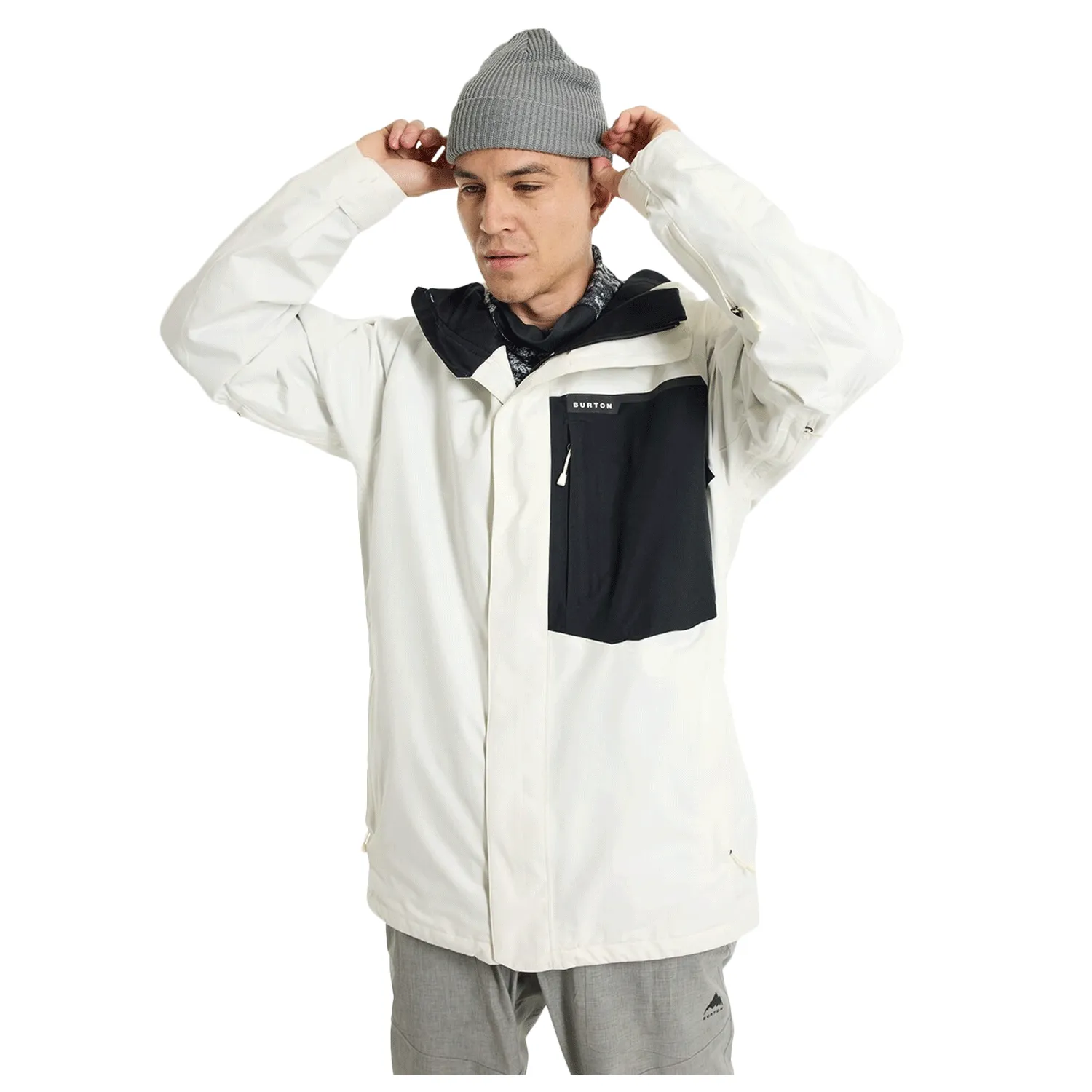 Burton Men's Powline 2L Gore‑Tex Jacket 2024 Stout White/True Black