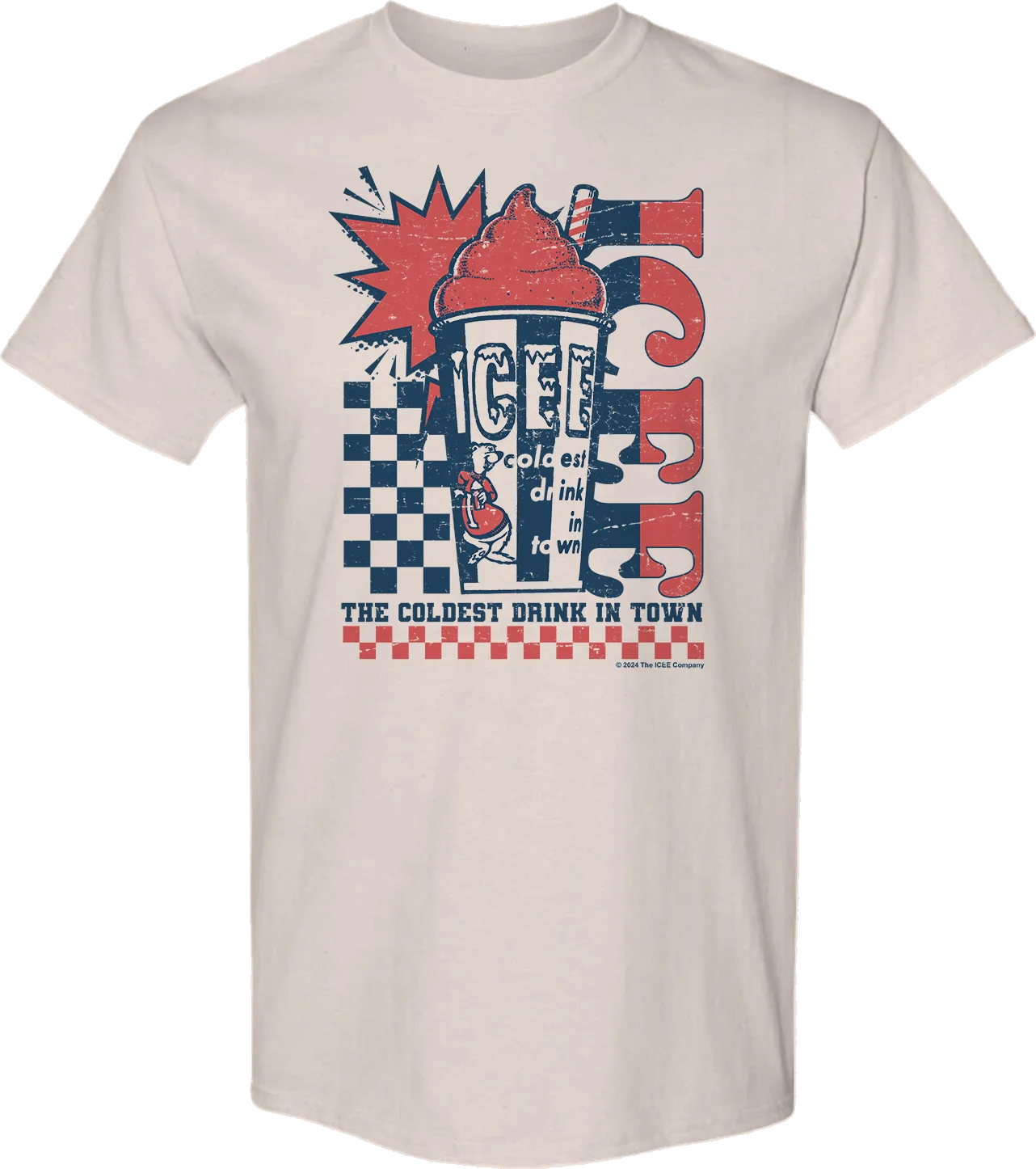 Checkerboard Coldest Drink In Town ICEE T-Shirt
