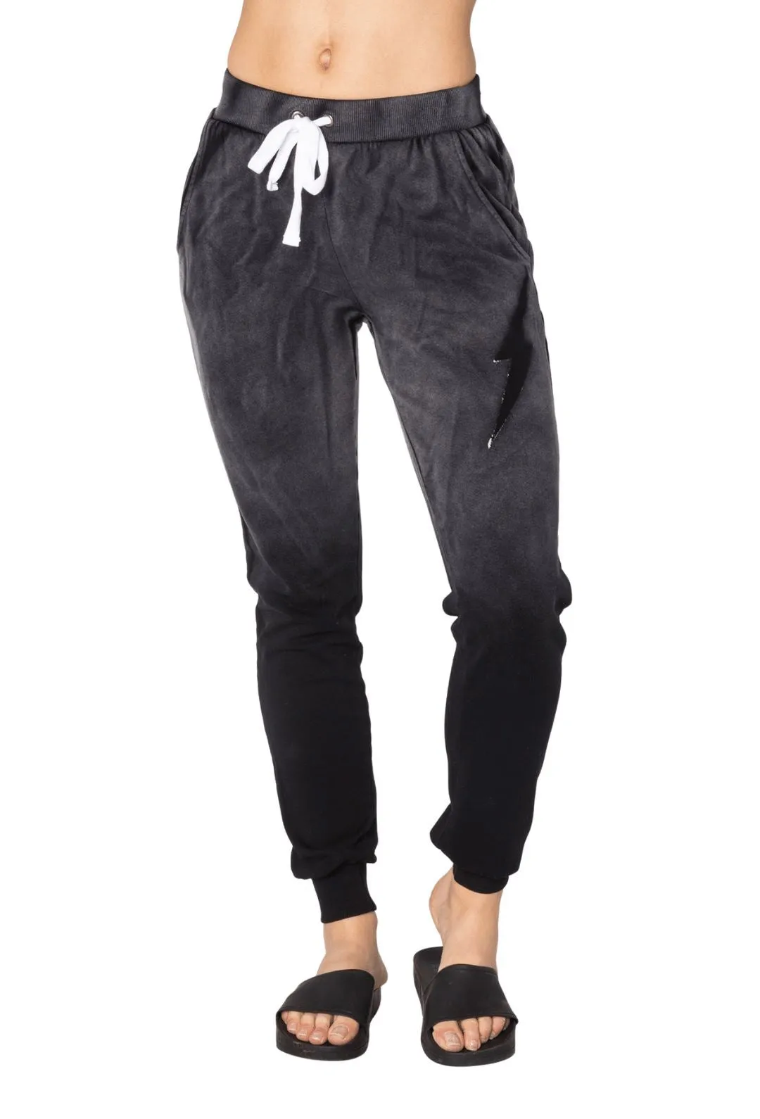 CHRLDR Stencil Bolt Flat Pocket Sweatpants - Black/Grey