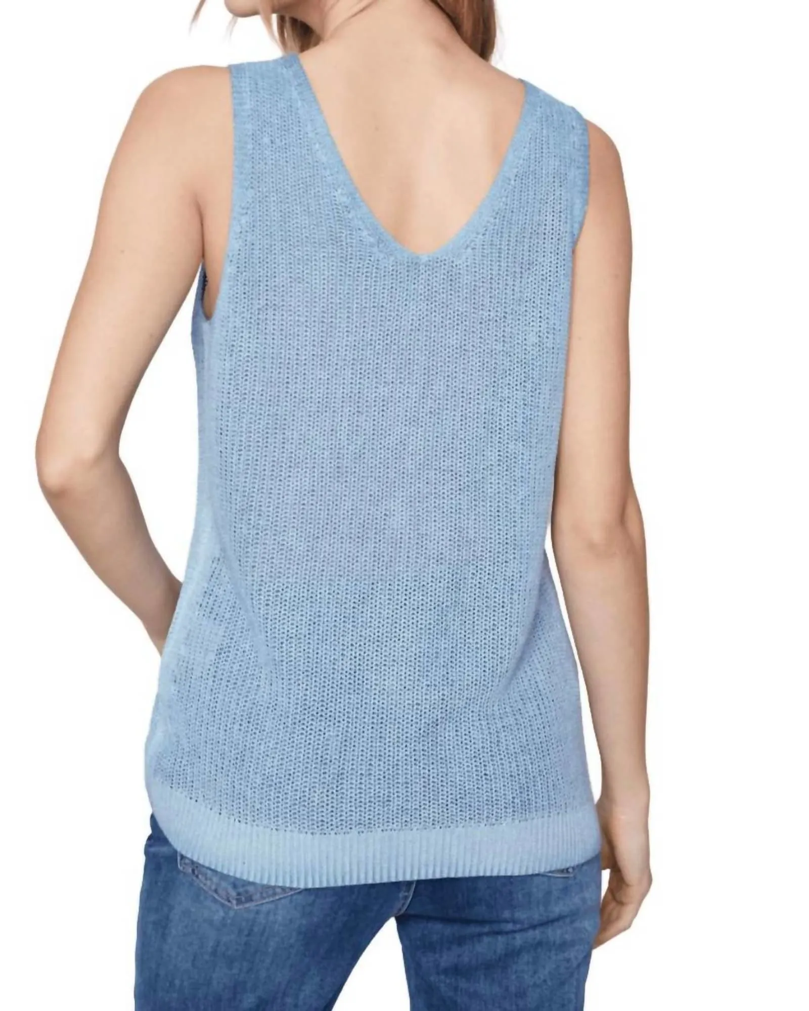 Cold Dye Knit Cami Top in Denim | Denim