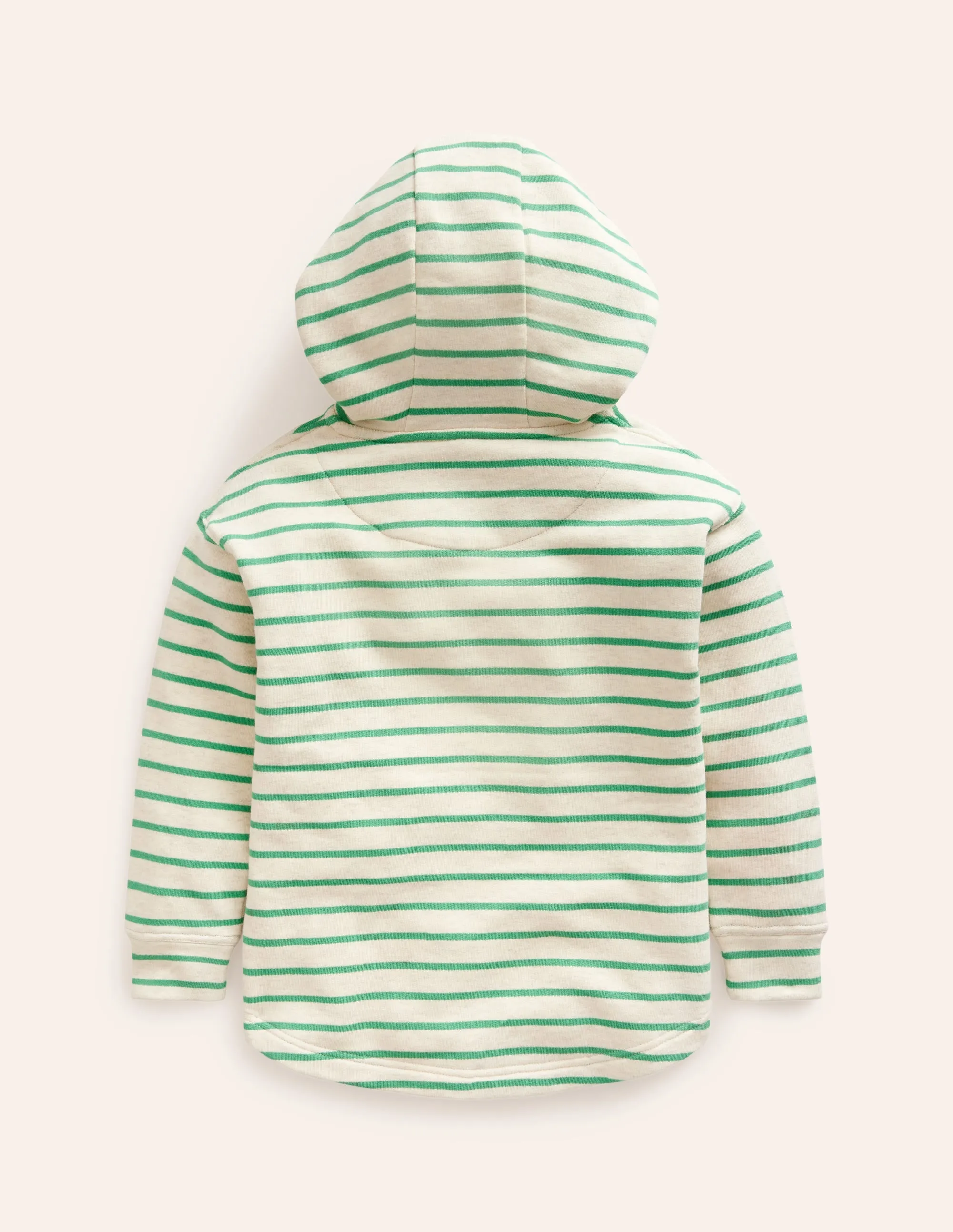 Cosy Relaxed Hoodie-Oatmeal Marl/ Aloe Green