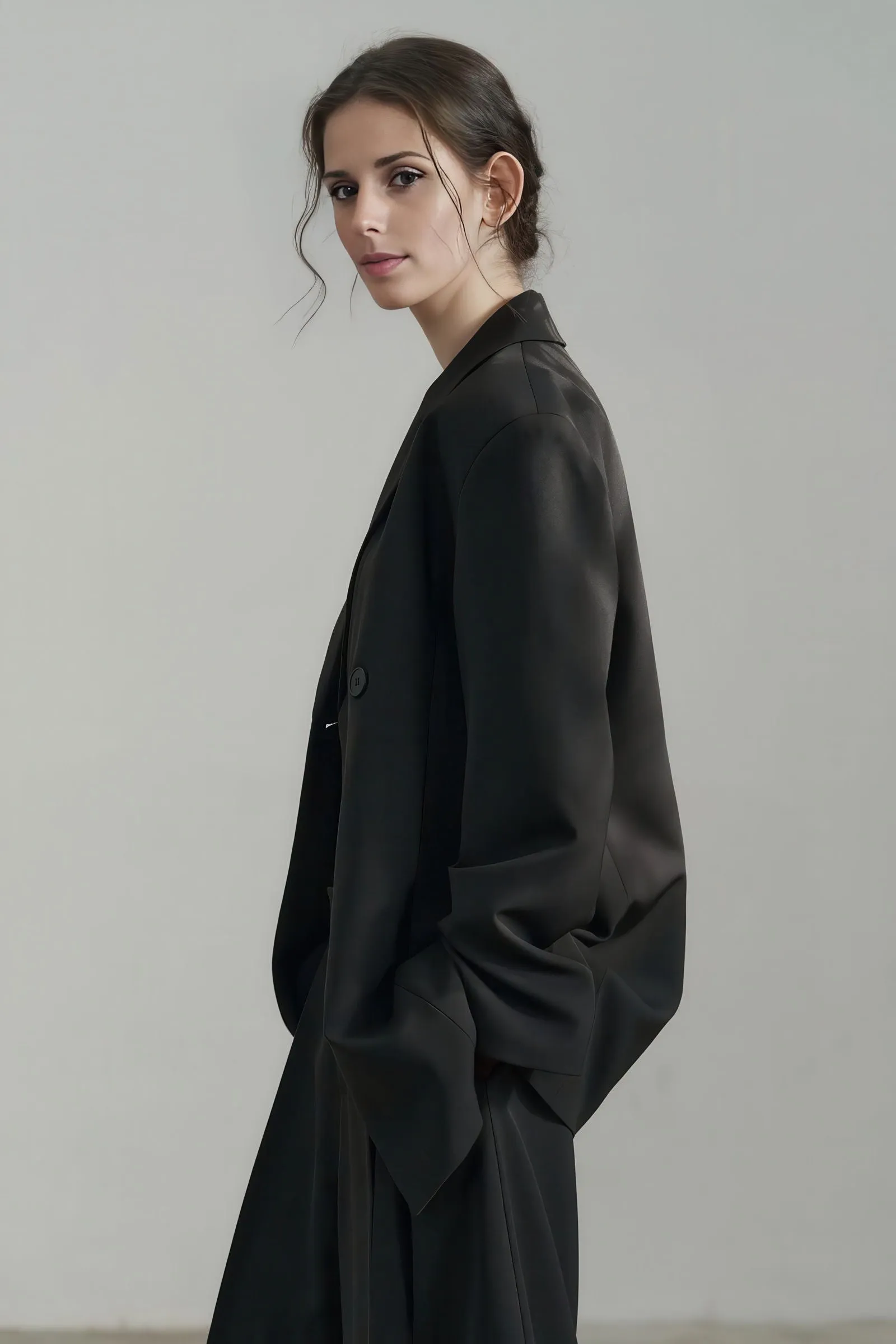 Flattering Single-Button Blazer - Slim Fit for Fall