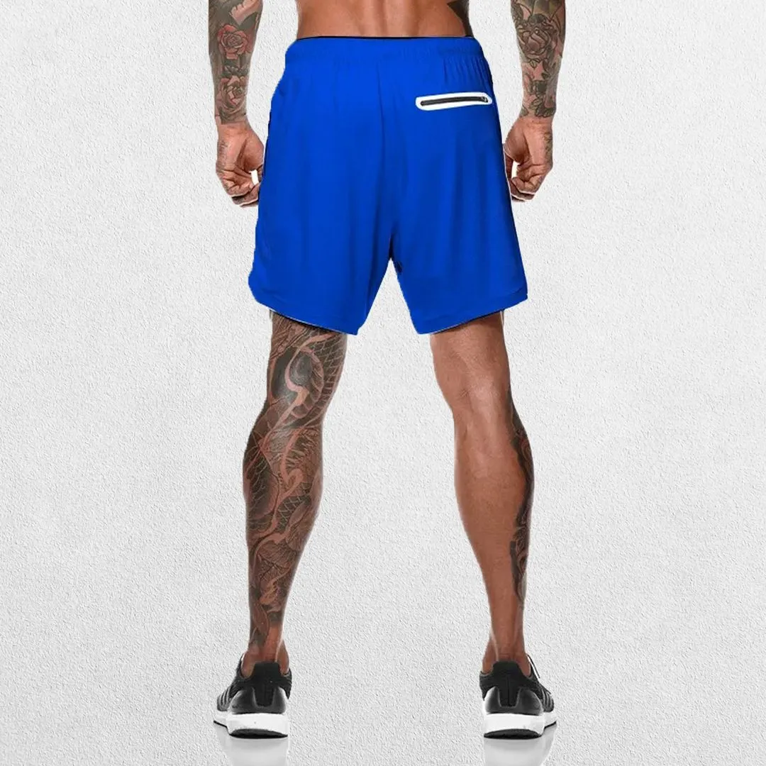 GPW Men's 2-in-1 Running Shorts for Gym & Fitness Workouts