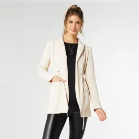 Harmony Tie Waist Blazer - Bone - Final Sale