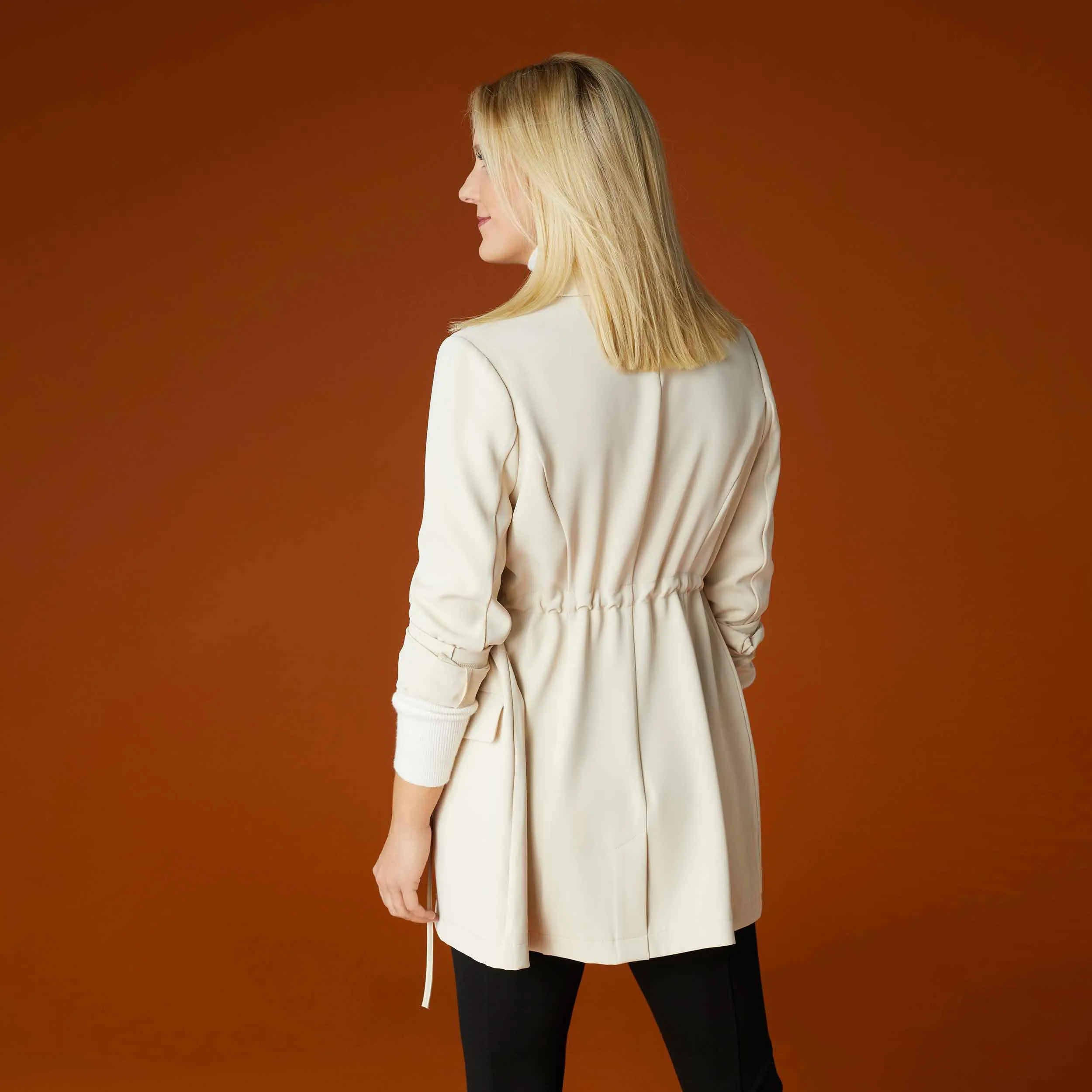 Harmony Tie Waist Blazer - Bone - Final Sale