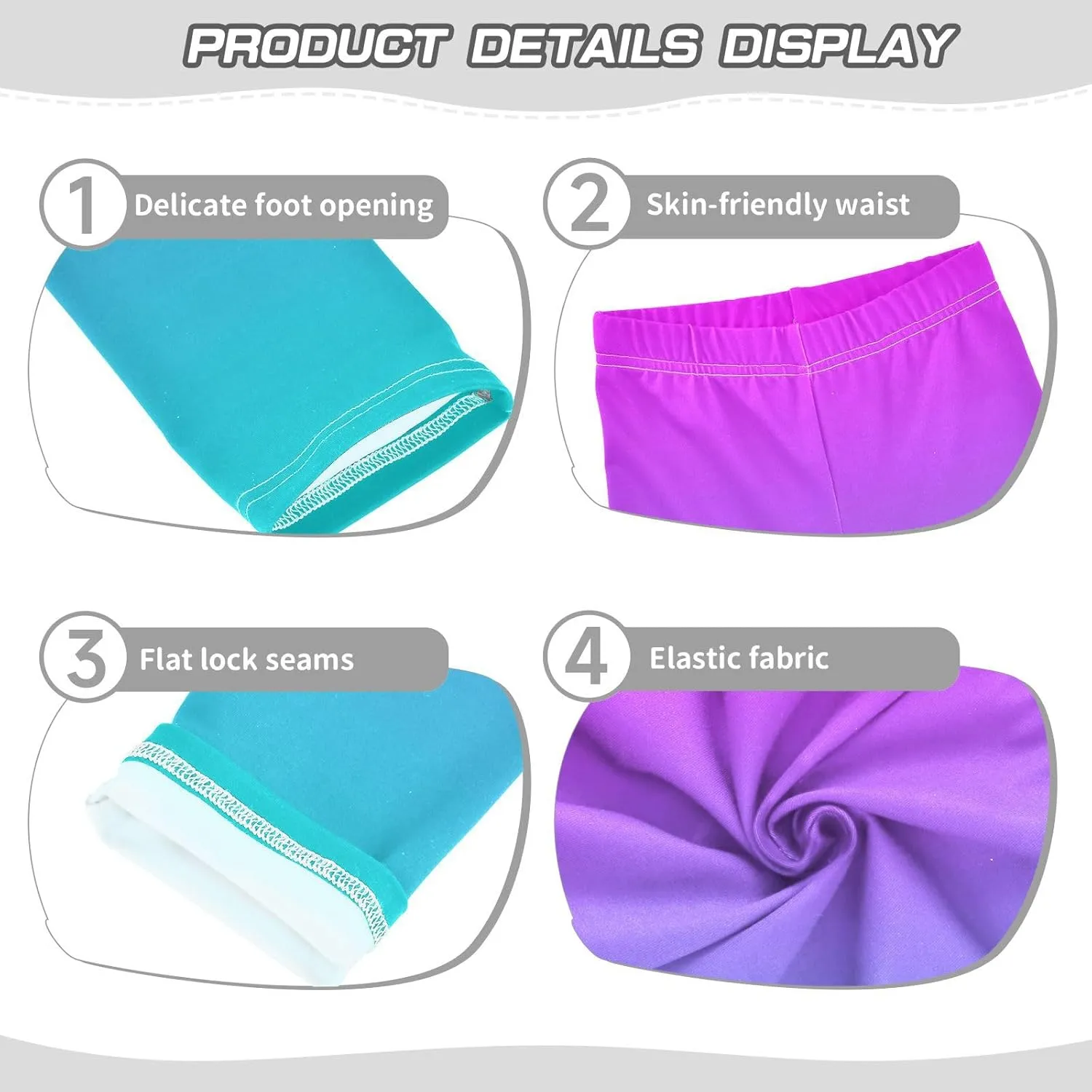 J JOYSAY Blue Pink Gradient Girls Leggings Kids Yoga Pants