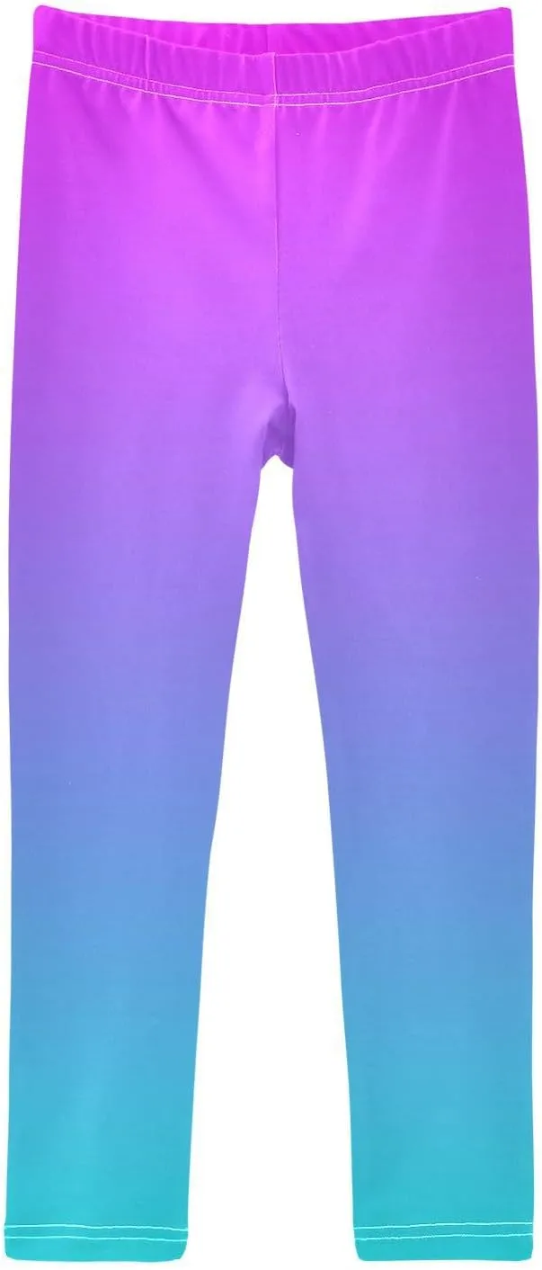 J JOYSAY Blue Pink Gradient Girls Leggings Kids Yoga Pants