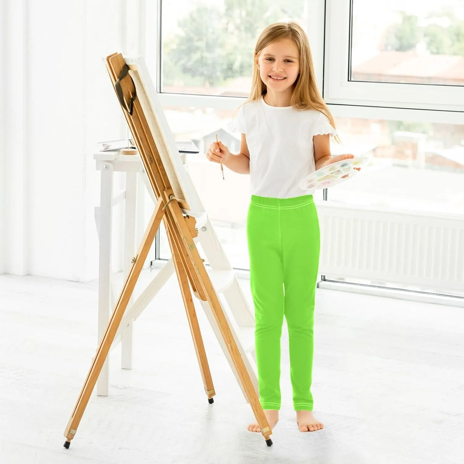 J JOYSAY Green Ginger Girls Leggings Girls Yoga Pants