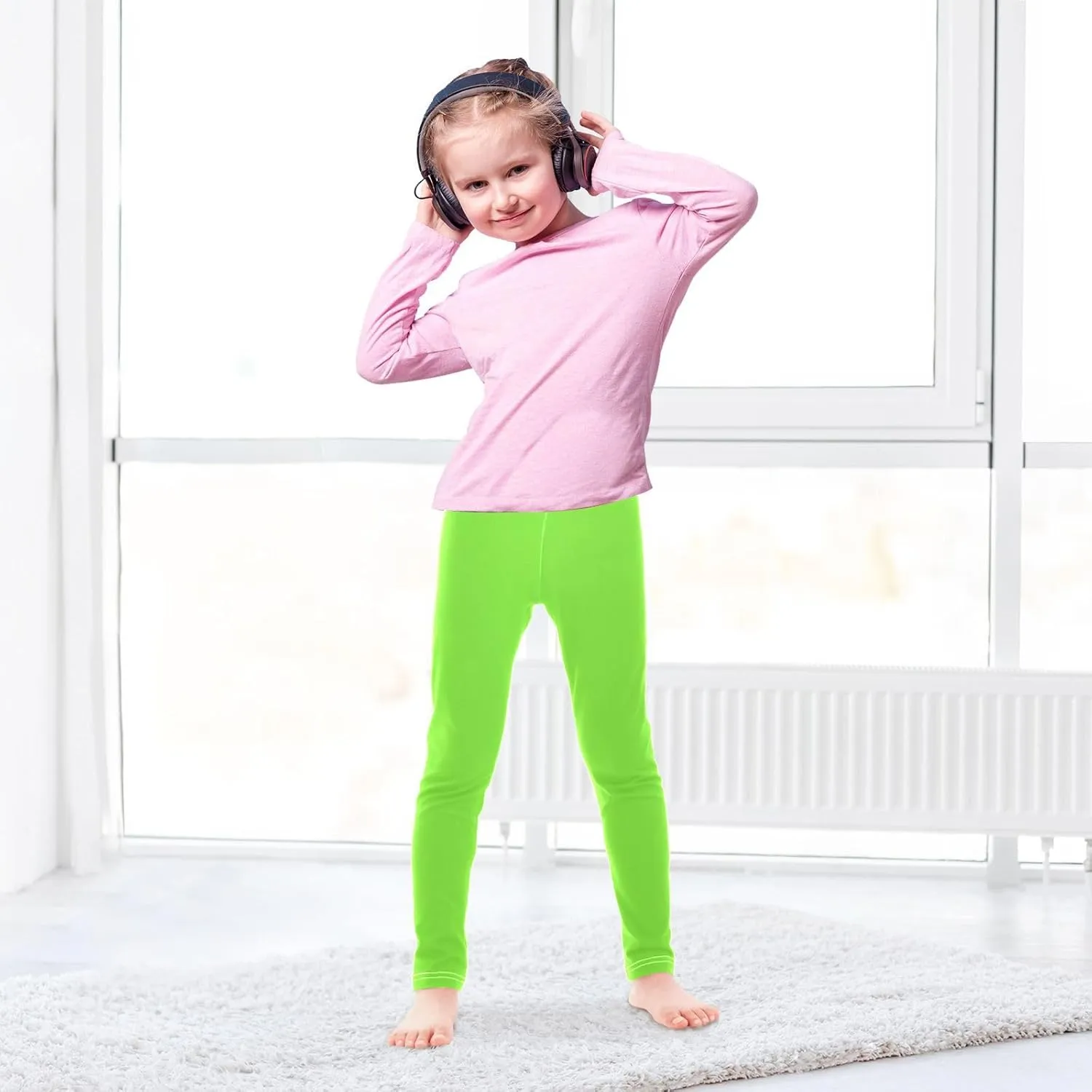 J JOYSAY Green Ginger Girls Leggings Girls Yoga Pants