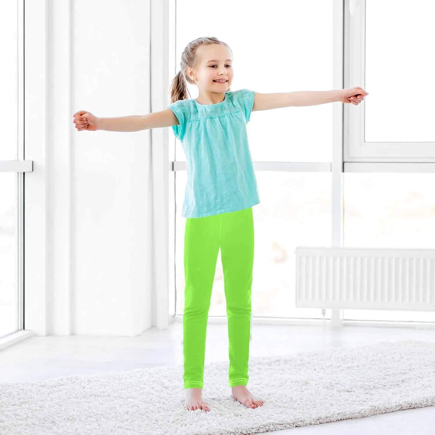 J JOYSAY Green Ginger Girls Leggings Girls Yoga Pants