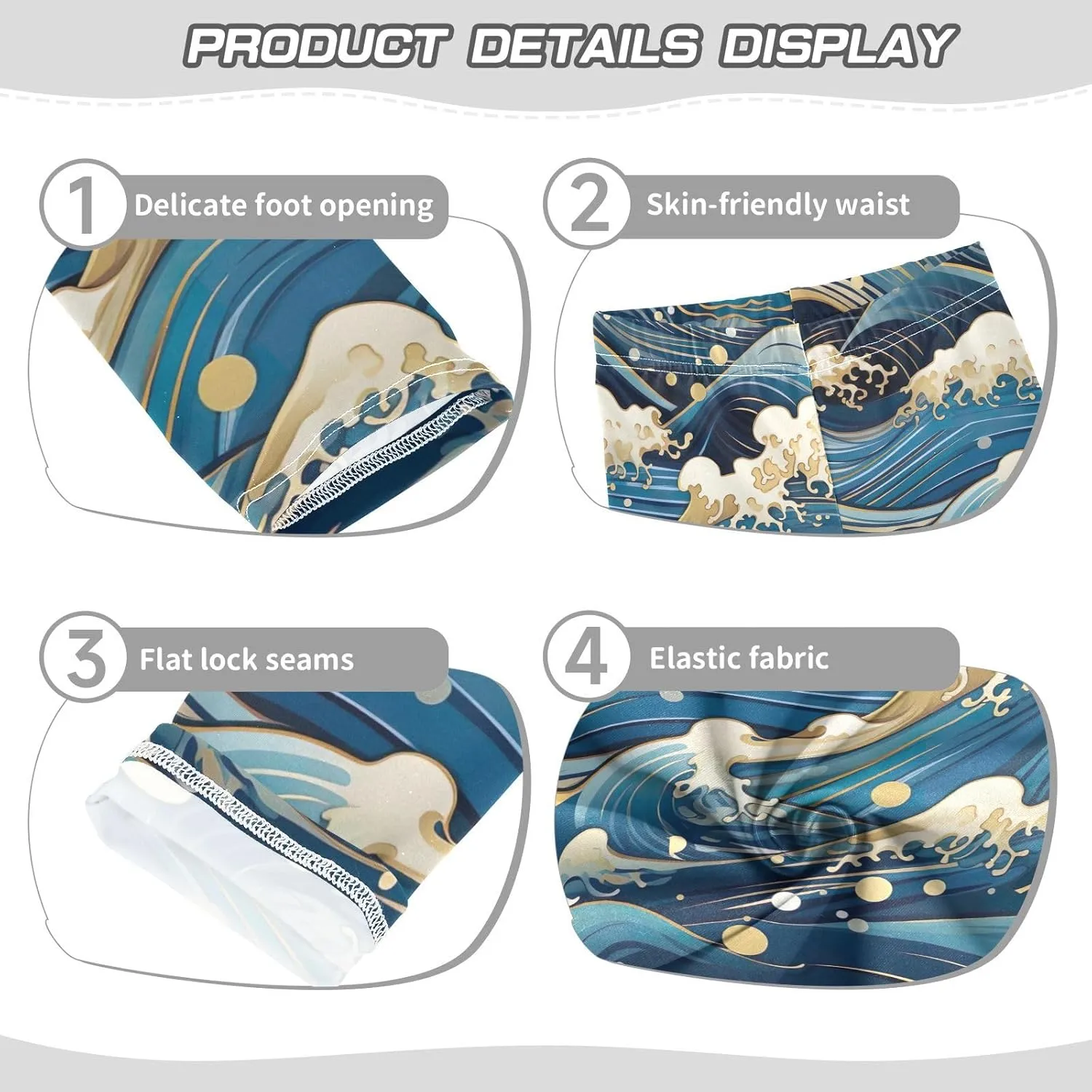 J JOYSAY Ocean Sea Waves Girls Leggings Kids Pants Girls