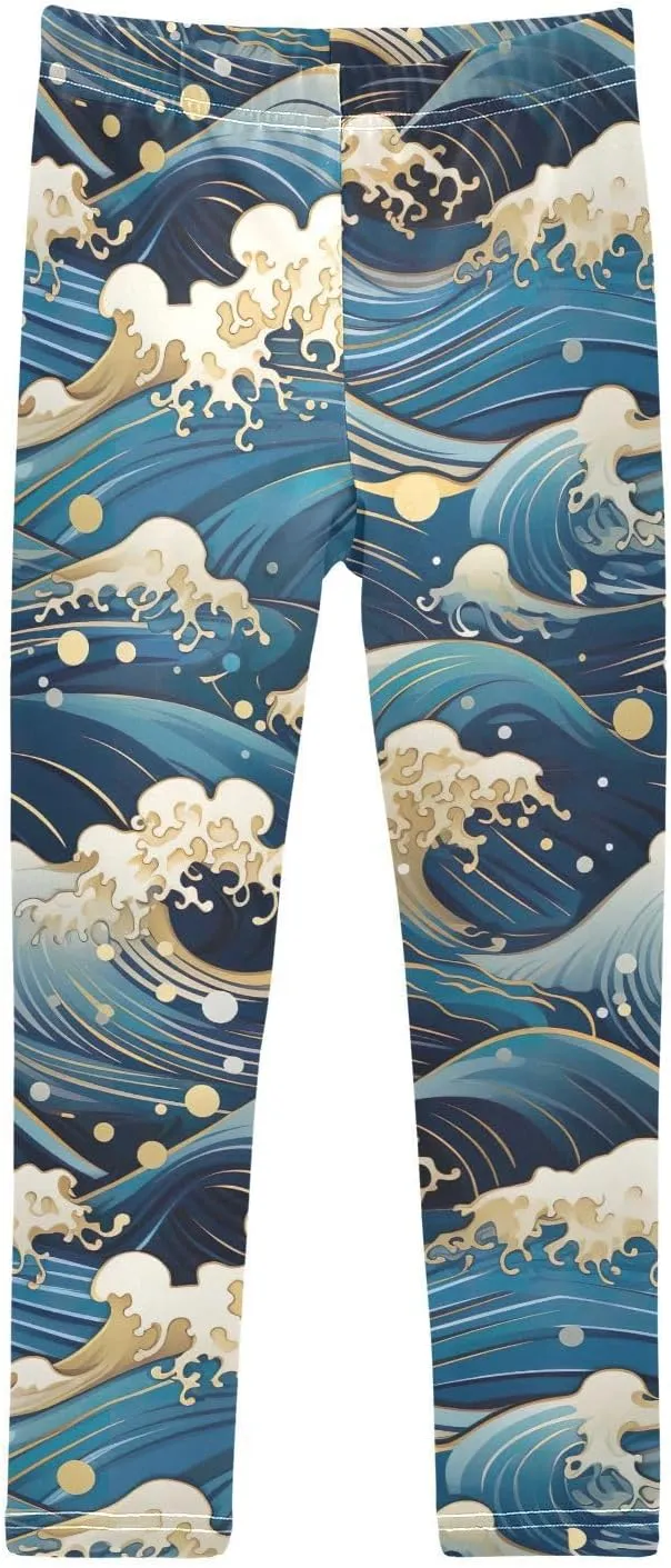 J JOYSAY Ocean Sea Waves Girls Leggings Kids Pants Girls