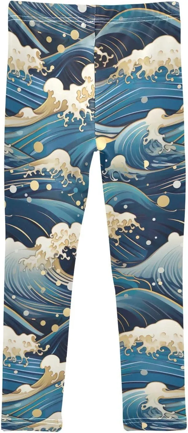 J JOYSAY Ocean Sea Waves Girls Leggings Kids Pants Girls