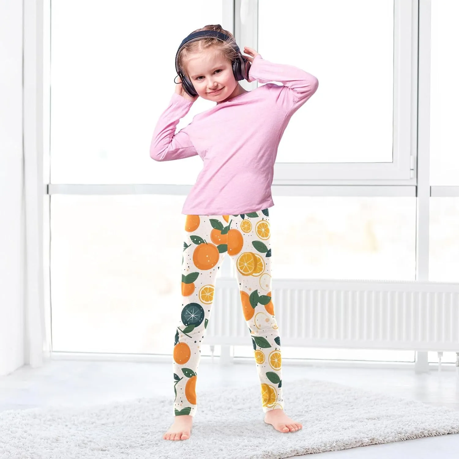 J JOYSAY Orange Girls Leggings Teen Girl Pants