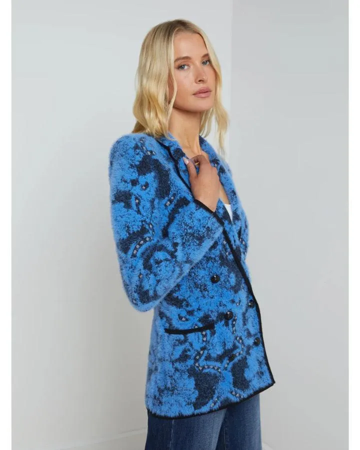 L'Agence Eileen Jacquard Knit Blazer