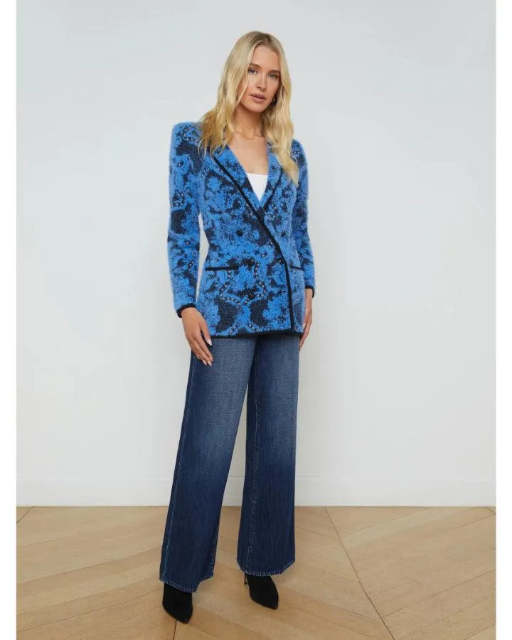 L'Agence Eileen Jacquard Knit Blazer