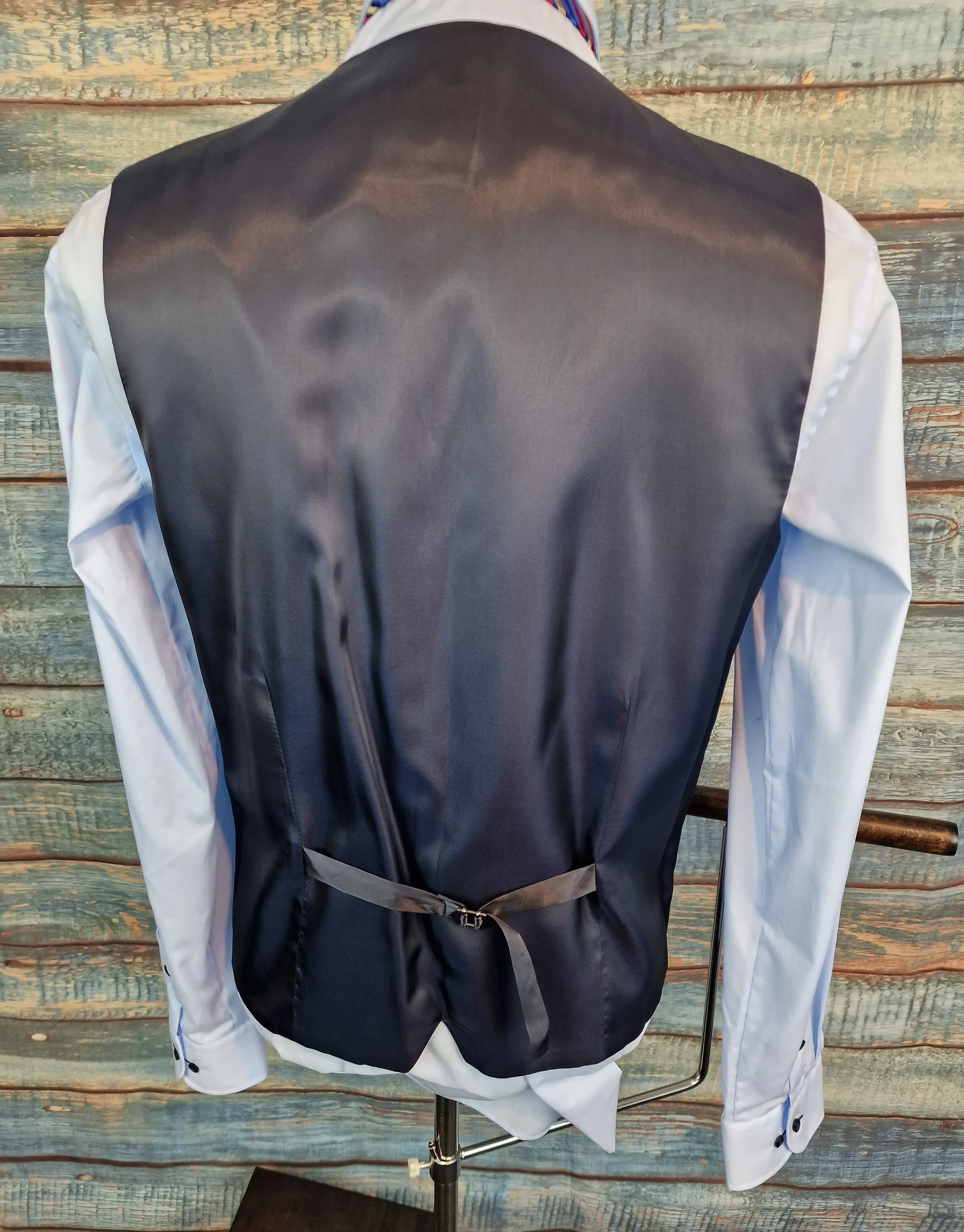 Lester Banks Navy Pure Wool Barberis 3pci Suit