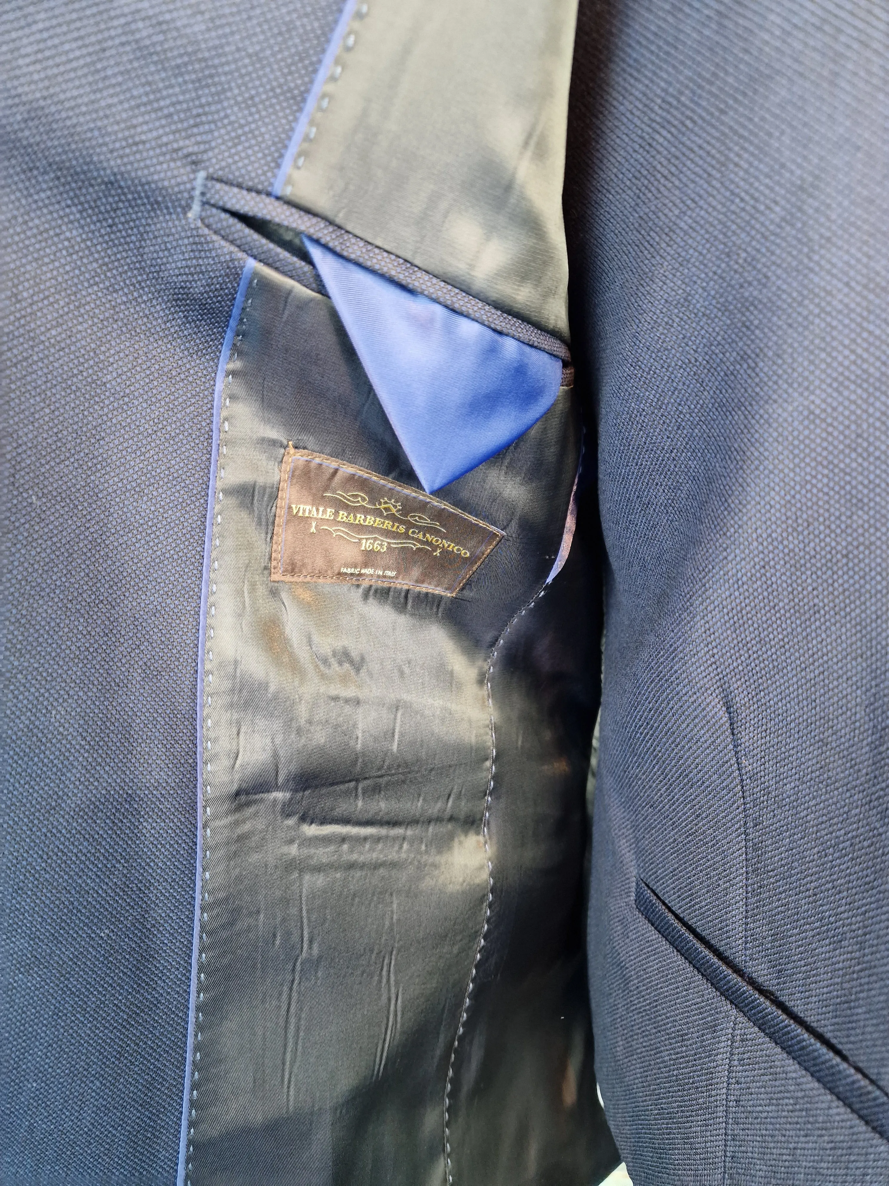 Lester Banks Navy Pure Wool Barberis 3pci Suit