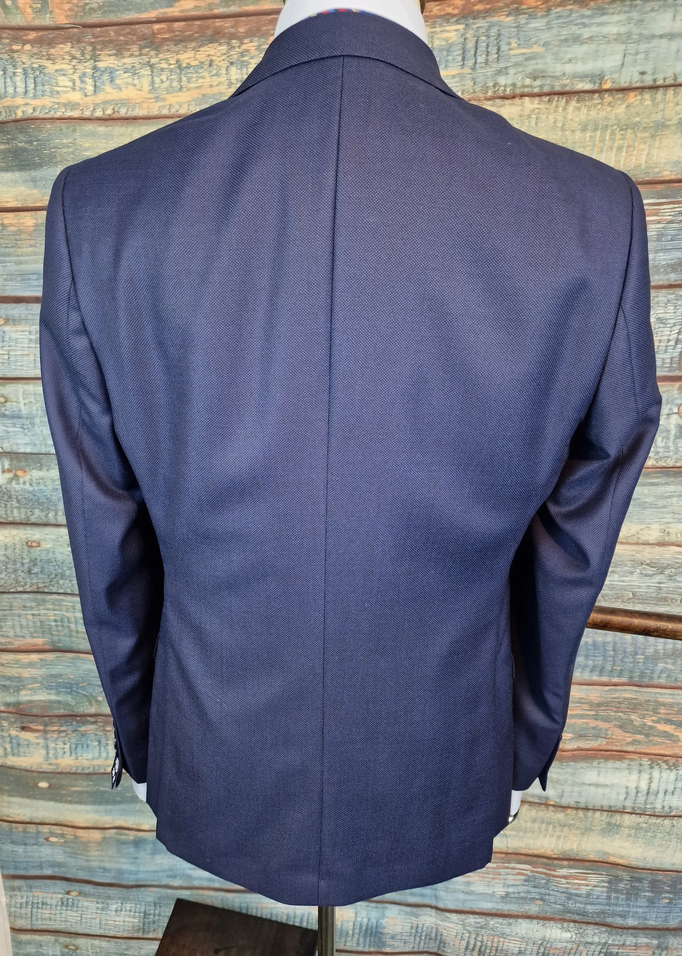 Lester Banks Navy Pure Wool Barberis 3pci Suit
