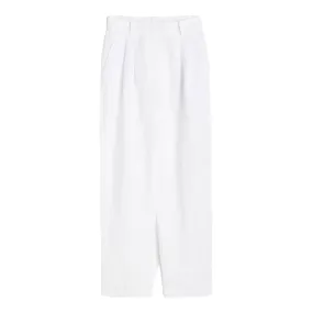 Linen trousers H&M, white