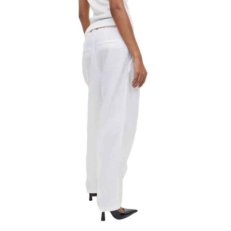 Linen trousers H&M, white