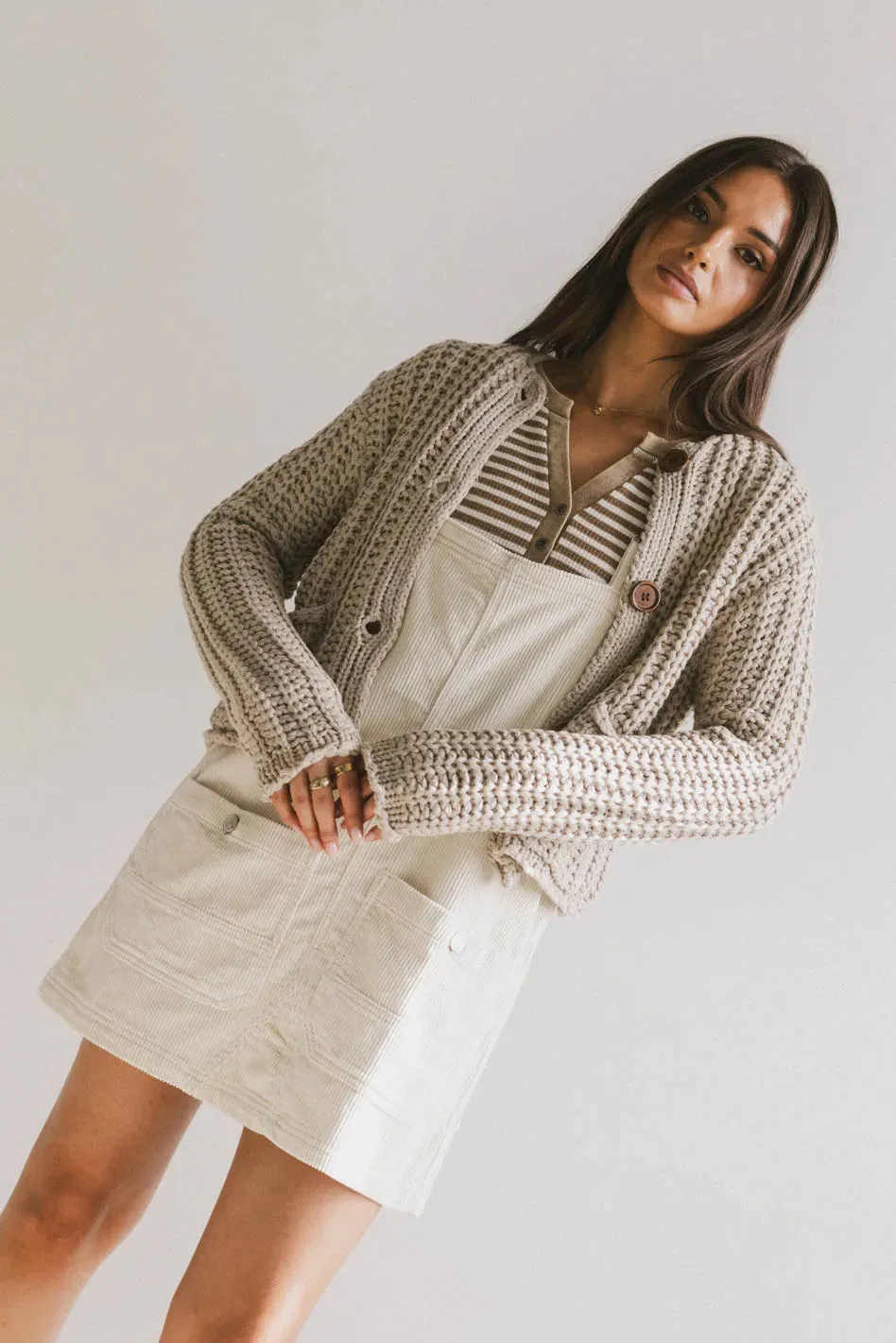 Luca Chunky Knit Sweater in Natural