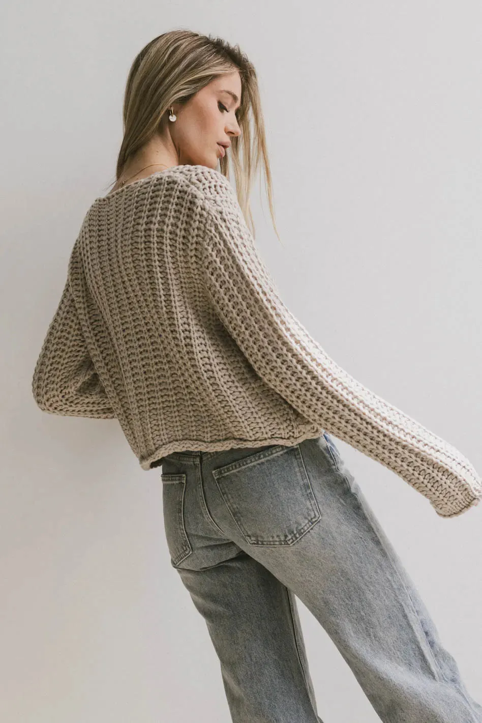Luca Chunky Knit Sweater in Natural