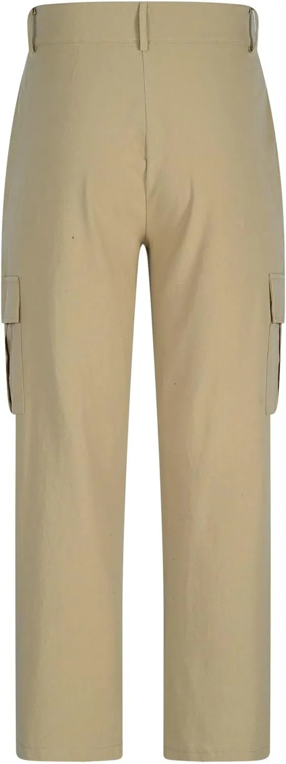 Mens Cargo Pants Lightweight Loose Comfy Linen Trousers Casual Multiple Pockets Work Hiking Pants Outdoor Slacks