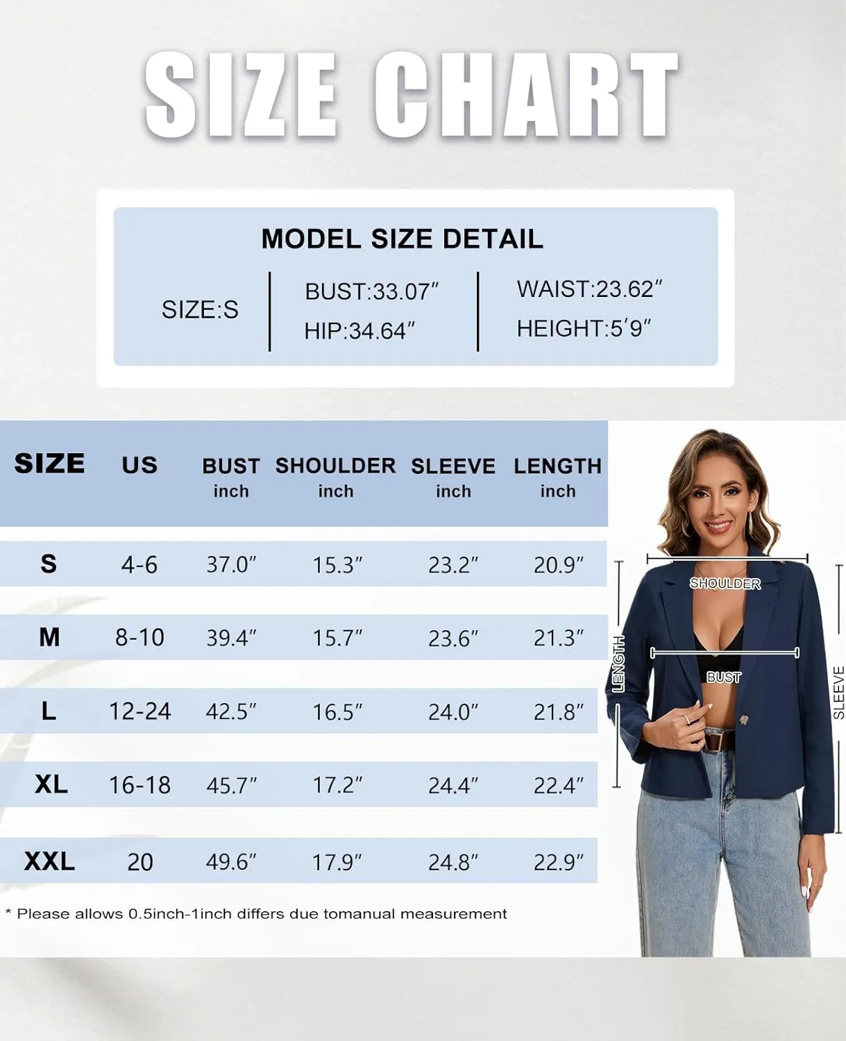 MINTLIMIT Women's Casual Blazer Long Sleeve Notched Lapel Button Work Office Linen Blazer Jackets