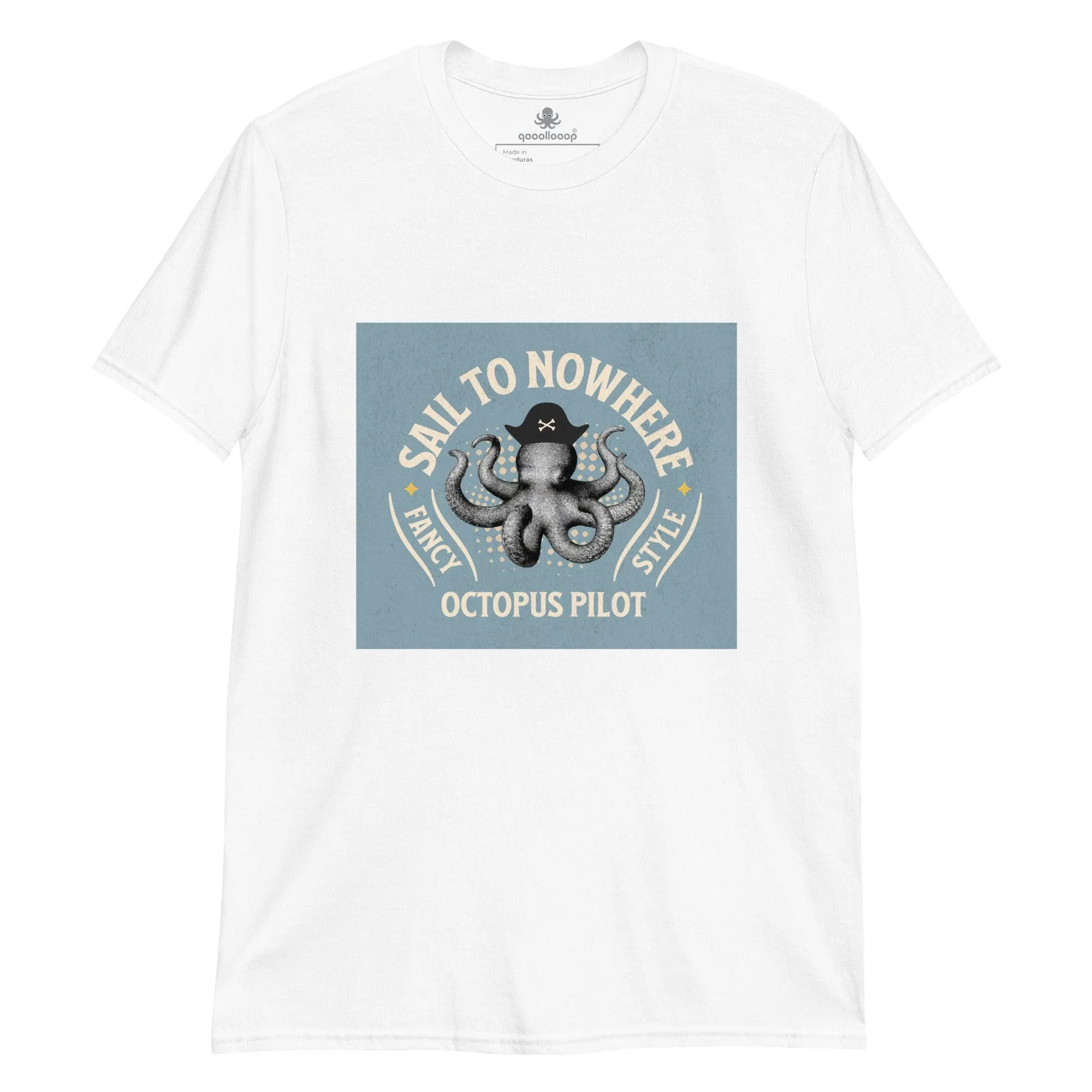 Octopus Pilot Sail To Nowhere | Unisex Soft Style T-Shirt