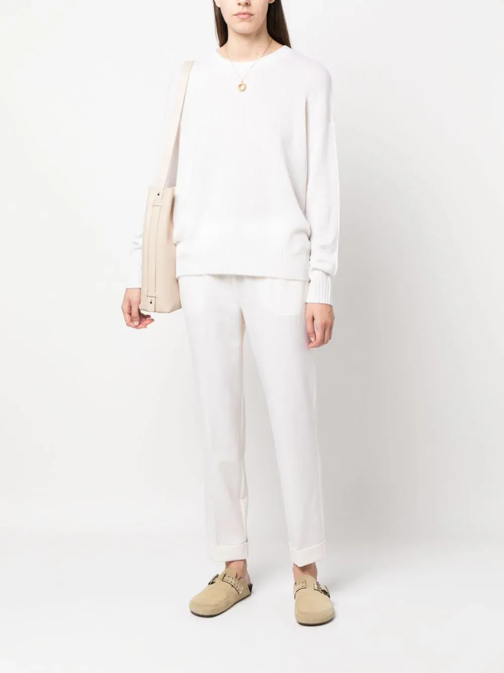 PAROSH tapered drawstring trousers