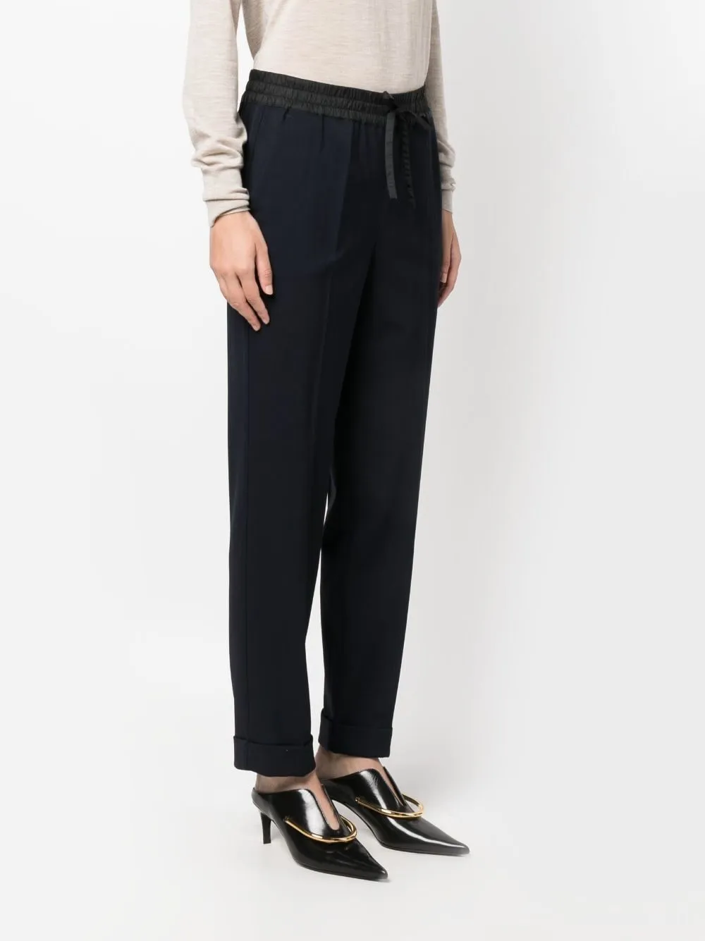 PAROSH tapered drawstring trousers