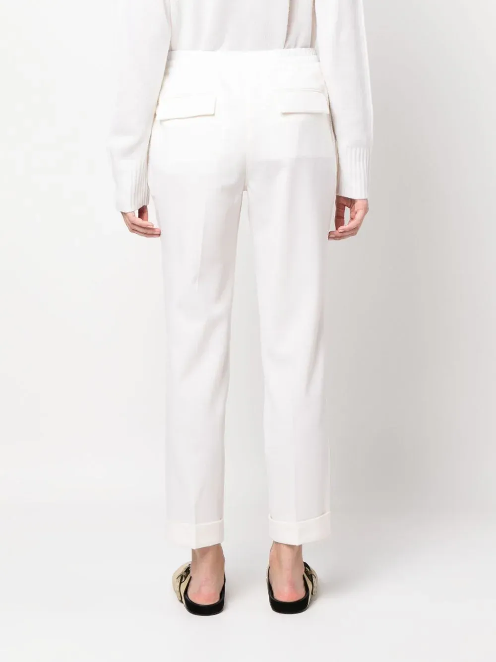 PAROSH tapered drawstring trousers