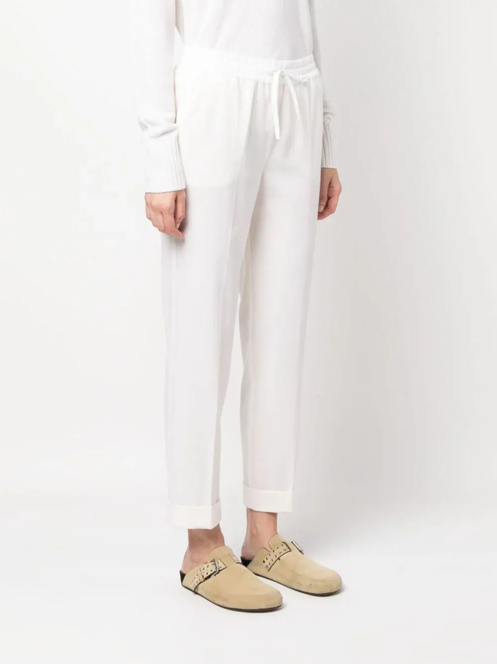 PAROSH tapered drawstring trousers