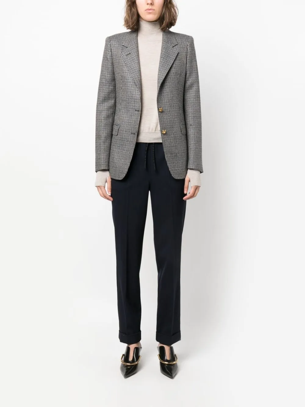 PAROSH tapered drawstring trousers