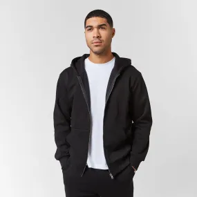 Relaxed Full Zip Hoodie | Black