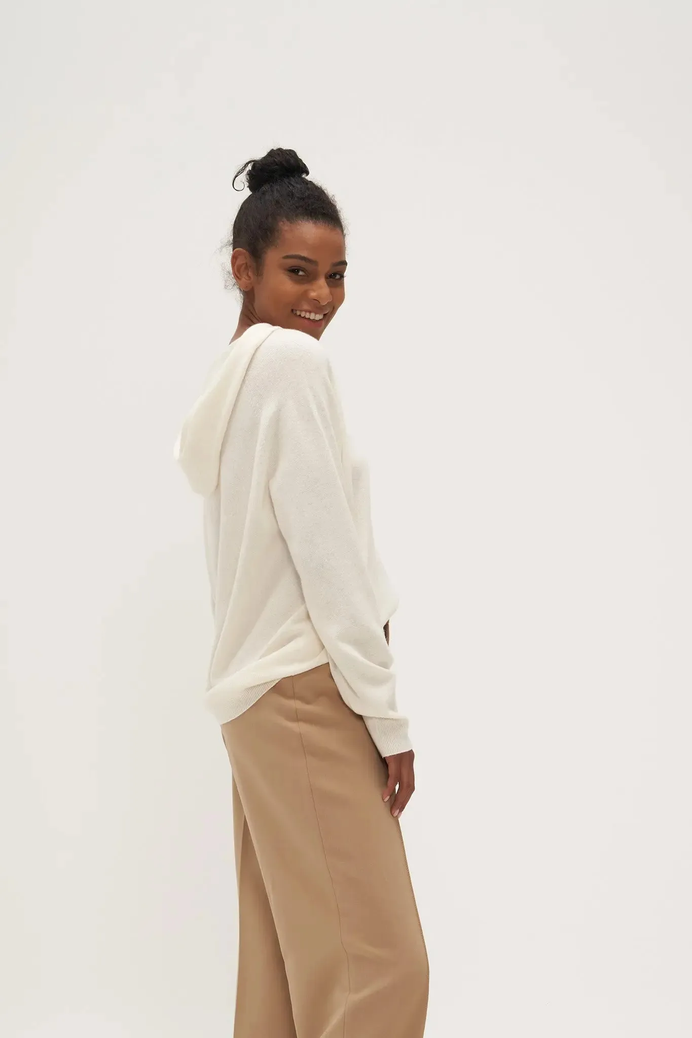 Relaxed Hoodie in Cashmere and Wool