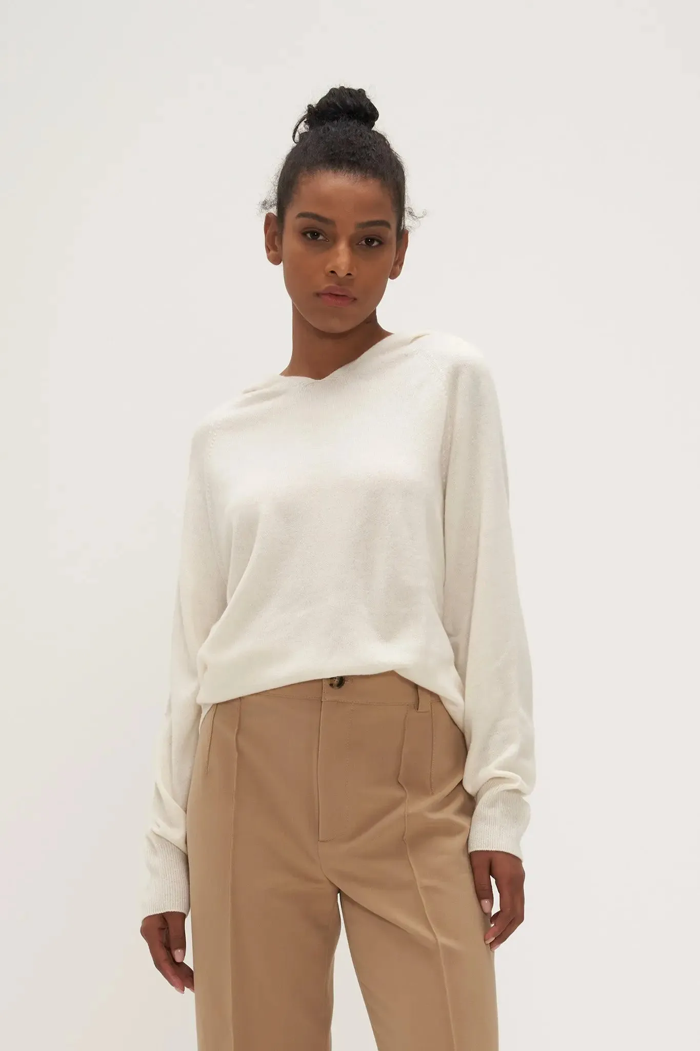 Relaxed Hoodie in Cashmere and Wool