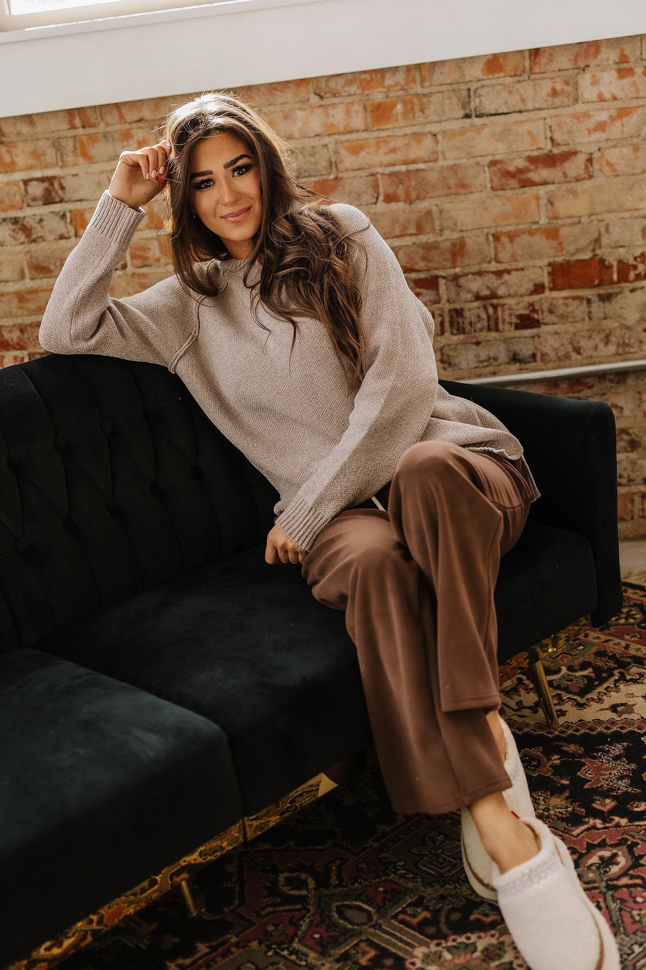 SALE - Sheila Wide Leg Fleece Pants | Size Large