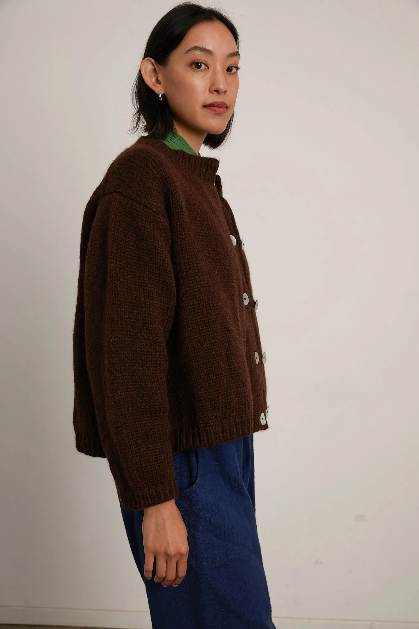 Sheba Cardigan Sweater- Chocolate