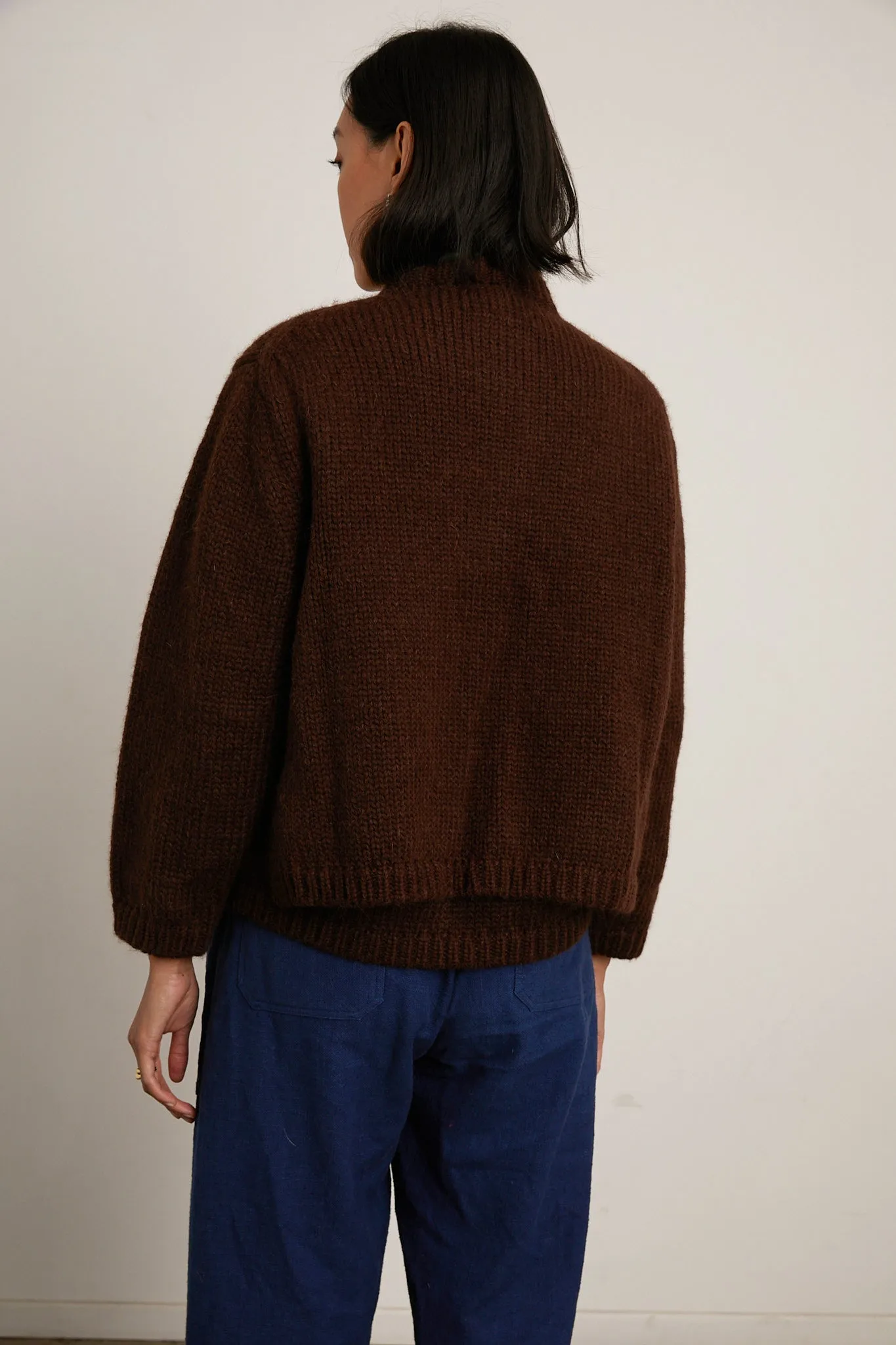 Sheba Cardigan Sweater- Chocolate