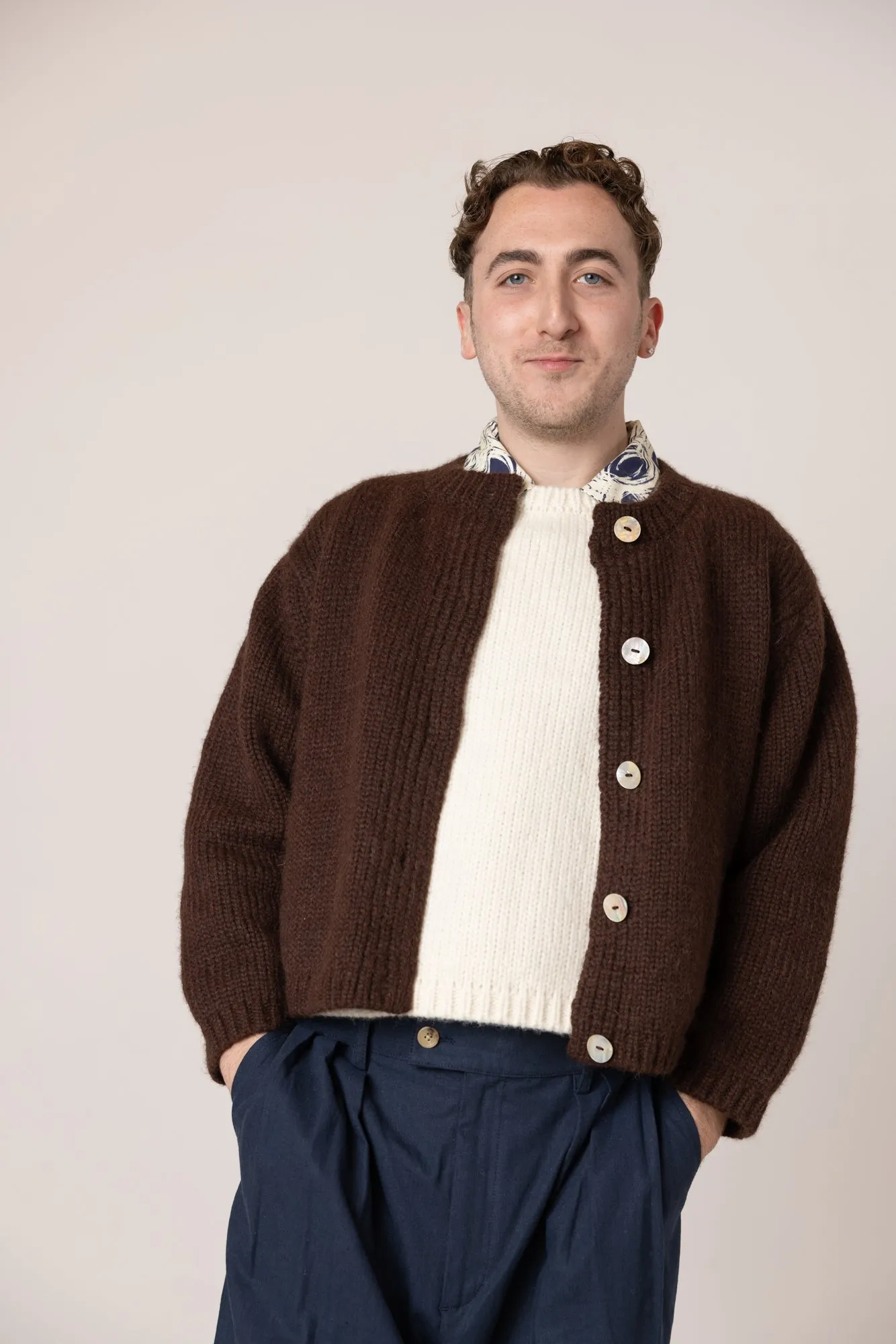 Sheba Cardigan Sweater- Chocolate