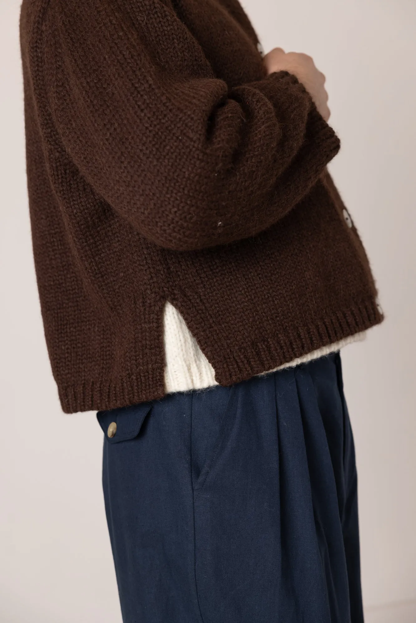 Sheba Cardigan Sweater- Chocolate