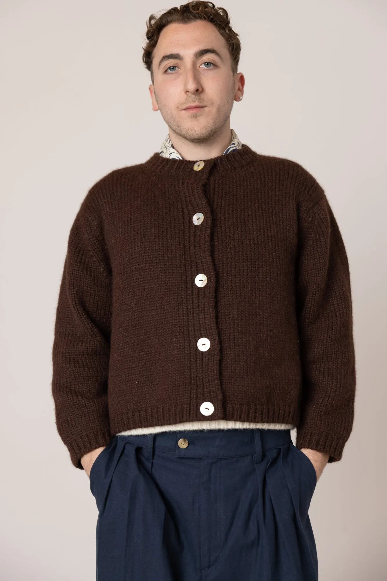 Sheba Cardigan Sweater- Chocolate
